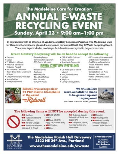 e waste recycling event flyer 2023