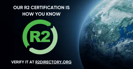 We are r2 certifiedNAID Data destruction 